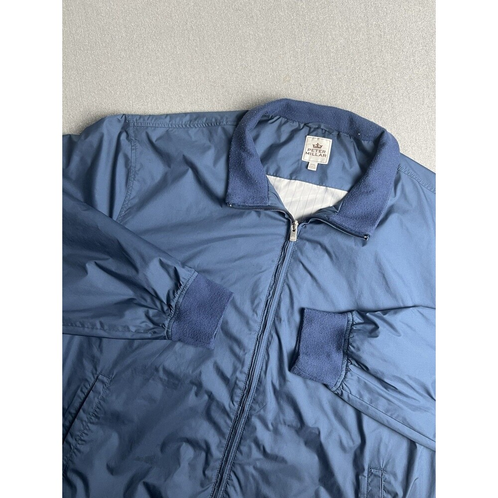 Peter Millar Jacket Men’s XXL Blue Midnight Austin Retro Knit Waist Cuffs Golf